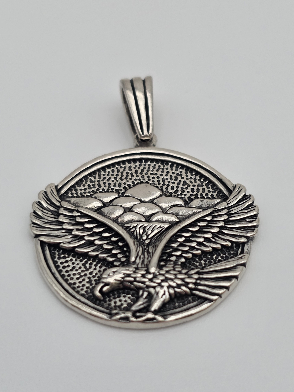 Sterling Silver 925 Eagle Pendant For Necklace